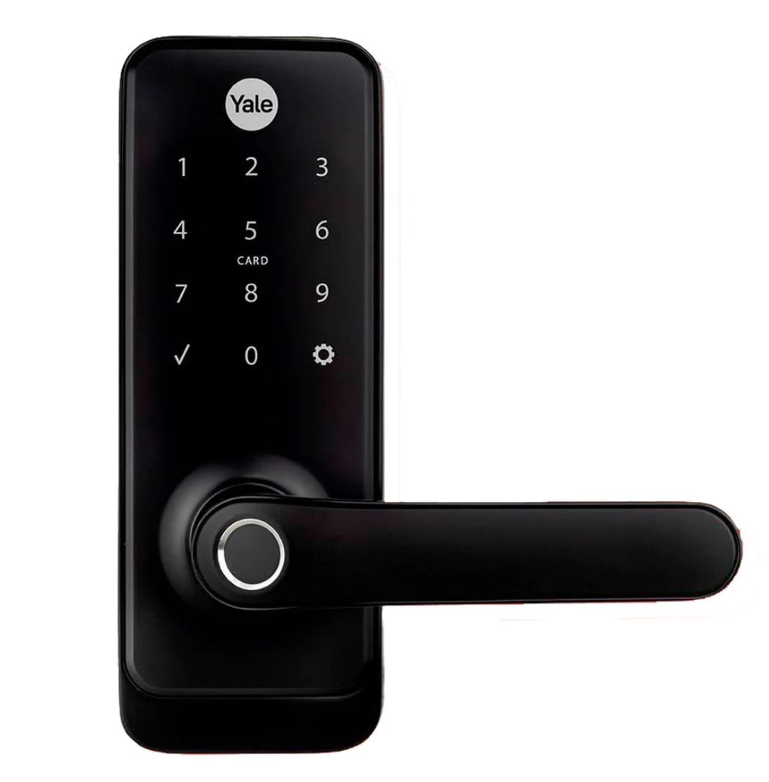 Cerradura Eléctrica Digital Yale YMC300 Color Negro. Con Hub y Módulo Incluídos