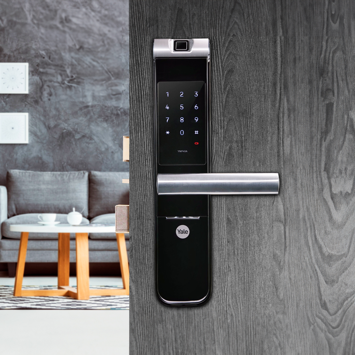 Cerradura Eléctrica Digital Yale YMF40-A Color Negro.
