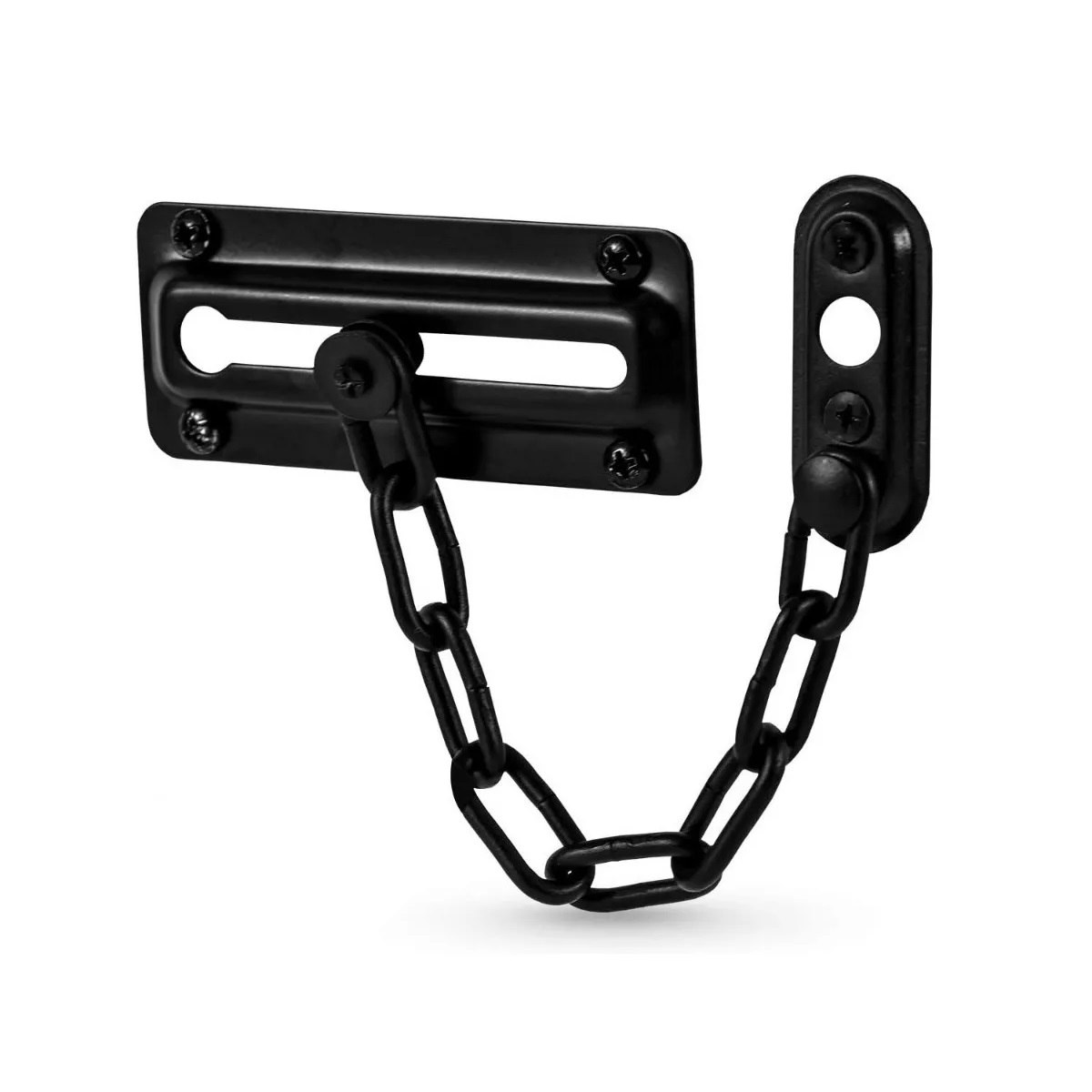 Set Pasador Con Cadena Seguro Para Puerta Color Negro 5 Pcs