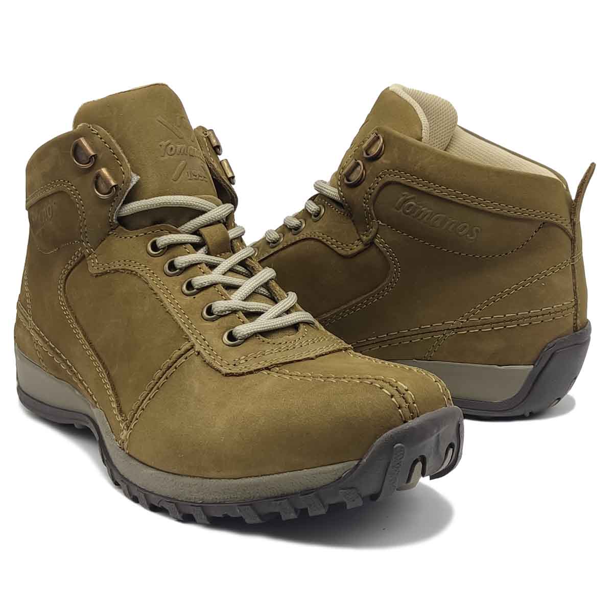 Bota Romanos 722 Verde Oliva Hombre Todo Terreno Senderismo Montañismo 100% Piel