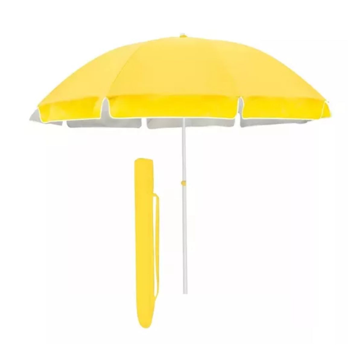 Sombrilla De Sol Sombrilla De Playa Plegable Para Exterior Amarillo