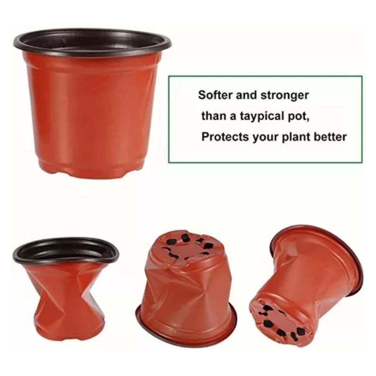 Macetitas 3 Pulgadas Terracota 100 Macetas Cactus NARANJA/NEGRO