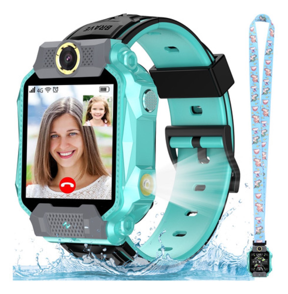 Reloj Inteligente Para Niño 4g Gps Wifi Video Llamada Cámara Verde