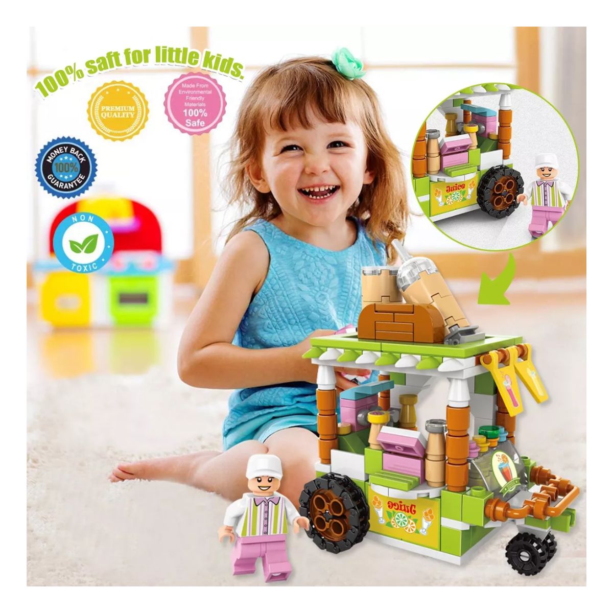 Bloques Juguetes Construcción Nino Educativo De Zumos 3d