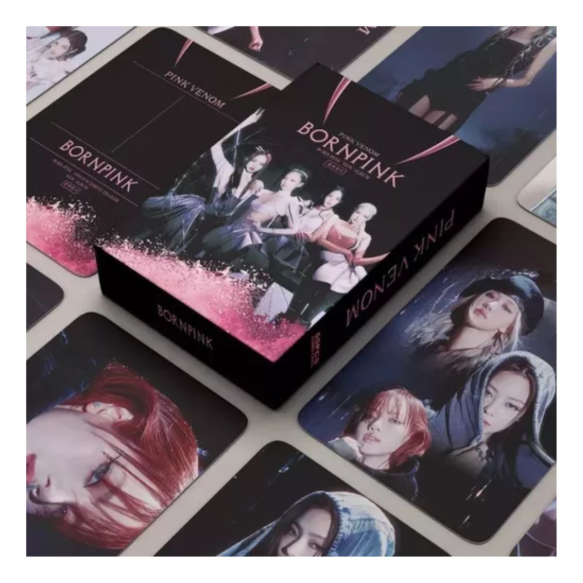 55 Photocards Blackpink Alta Calidad- Pink Venom Con Caja Negro
