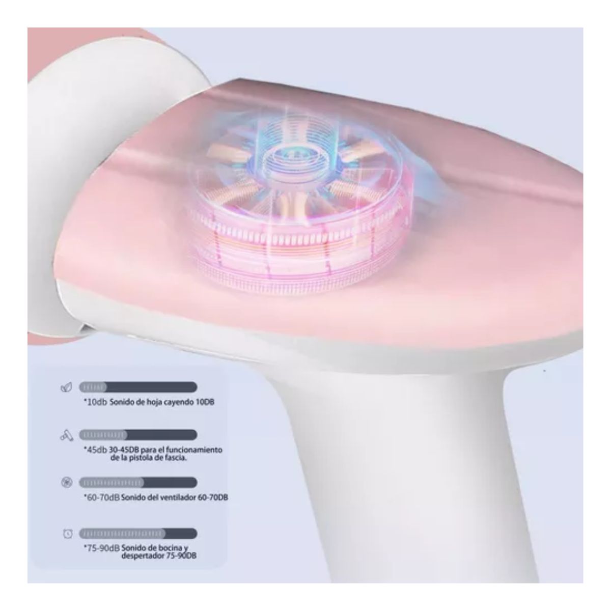 Pistola De Masaje Mini Eléctrico Ajustable De 4 Velocidades Rosa