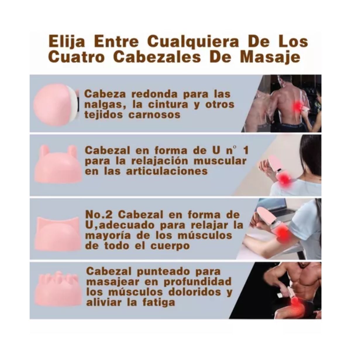 Pistola De Masaje Mini Eléctrico Ajustable De 4 Velocidades Rosa