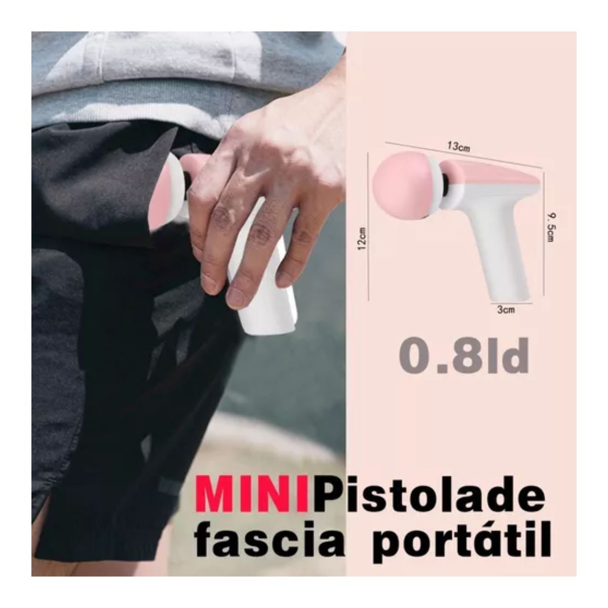 Pistola De Masaje Mini Eléctrico Ajustable De 4 Velocidades Rosa