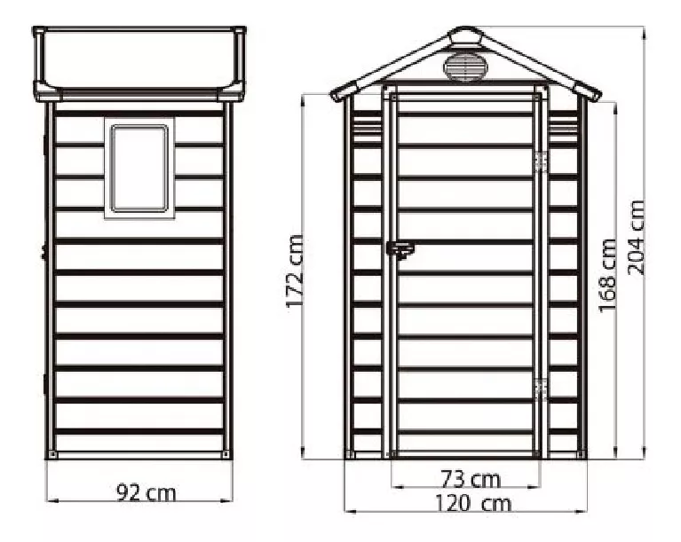Bodega Cobertizo Plástico Duro Exteriores Almacén Termica