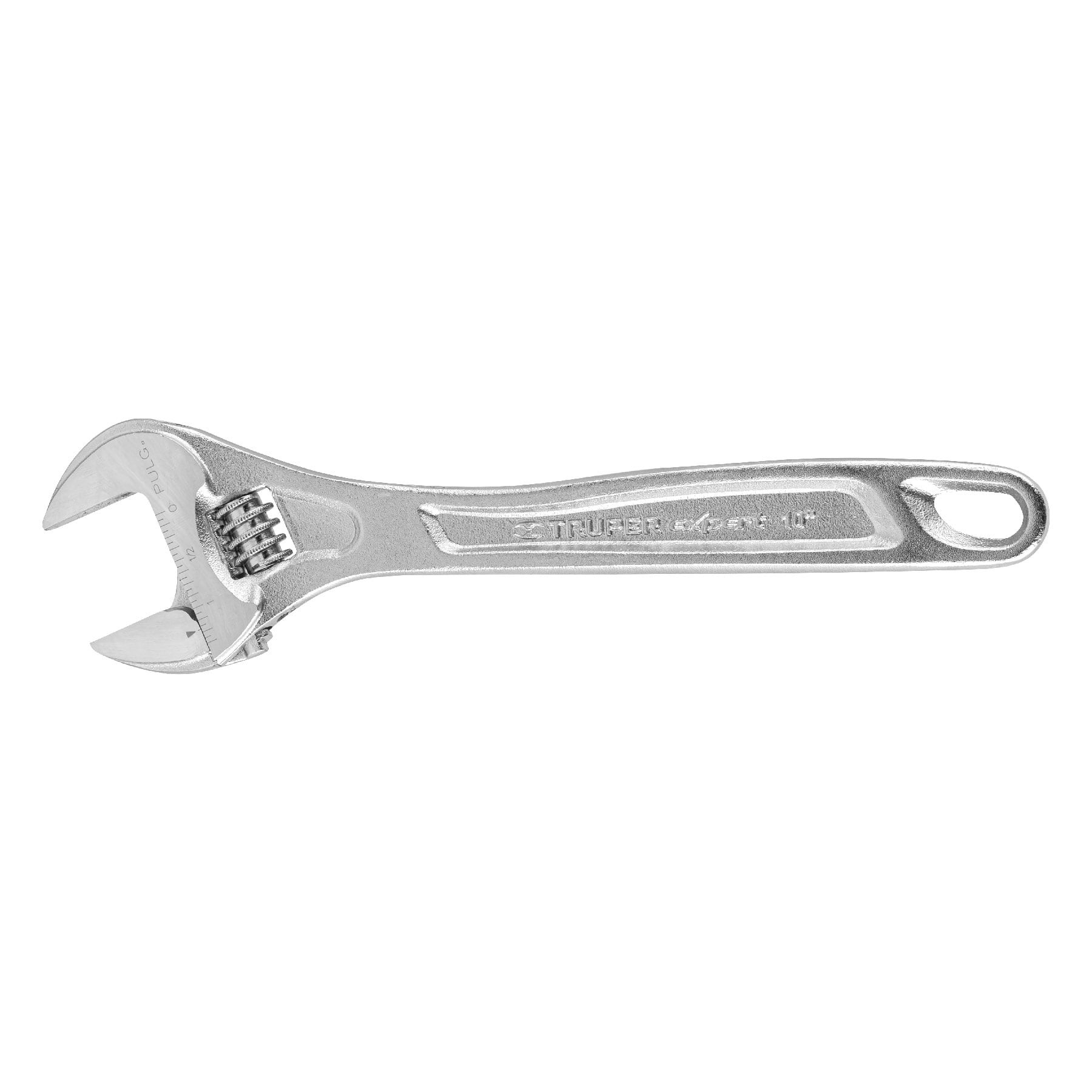 LLAVE AJUSTABLE (PERICO) 10" PROFESIONAL CROMADA, TRUPER EXPERT 15507