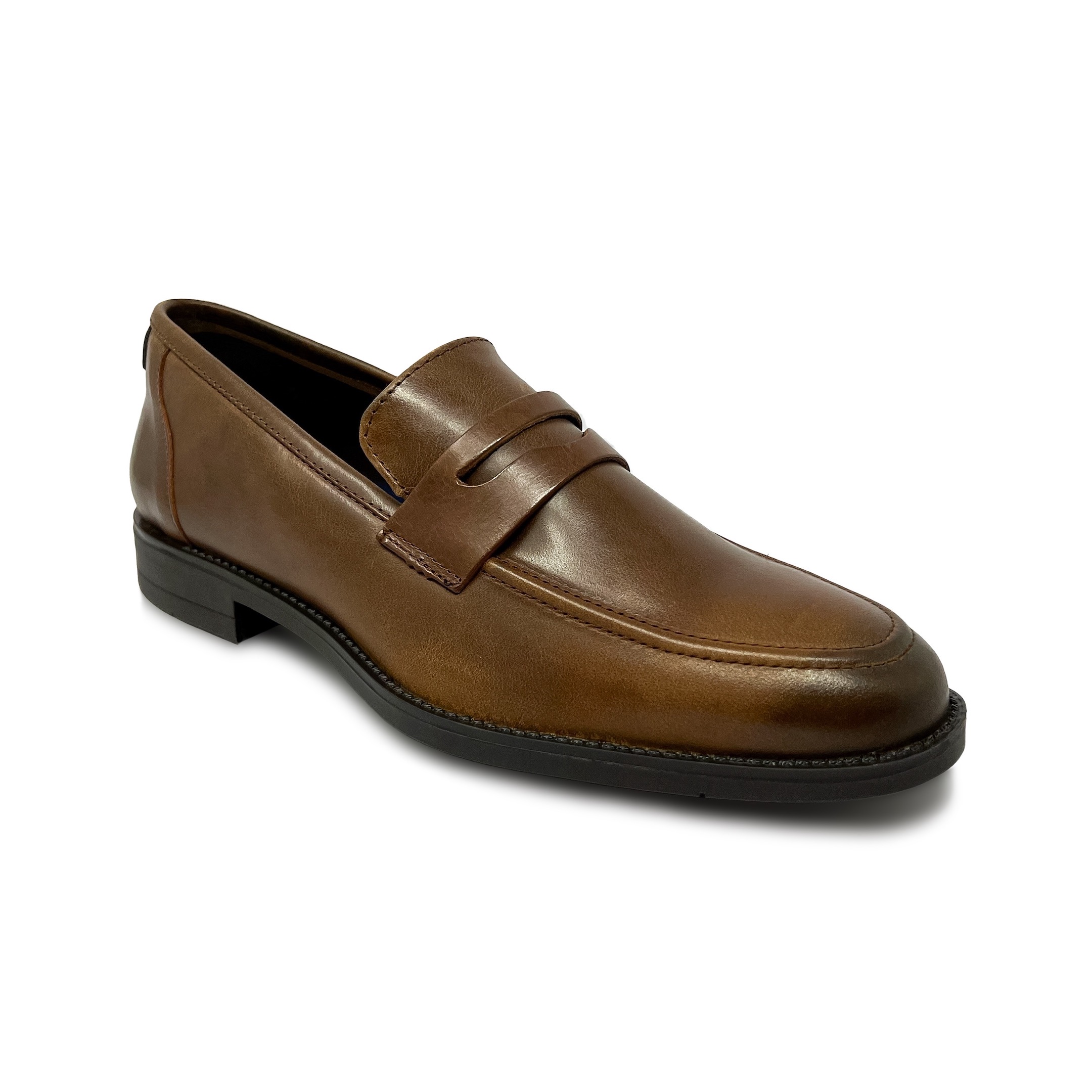 Mocasín Penny Loafer Dasalo En Piel Vacuno Café Para Hombre