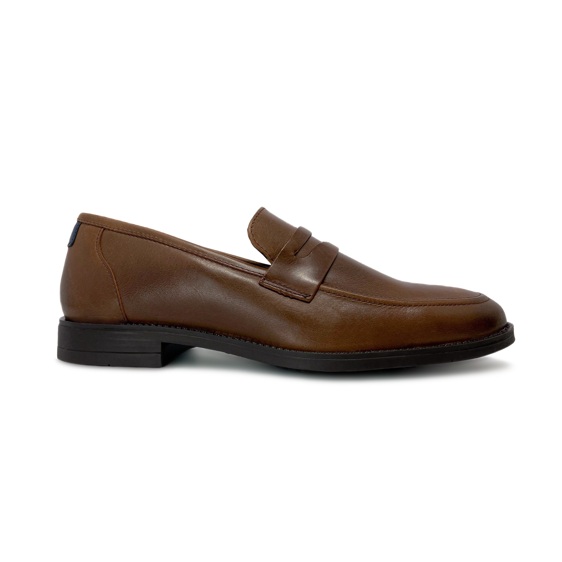 Mocasín Penny Loafer Dasalo En Piel Vacuno Café Para Hombre