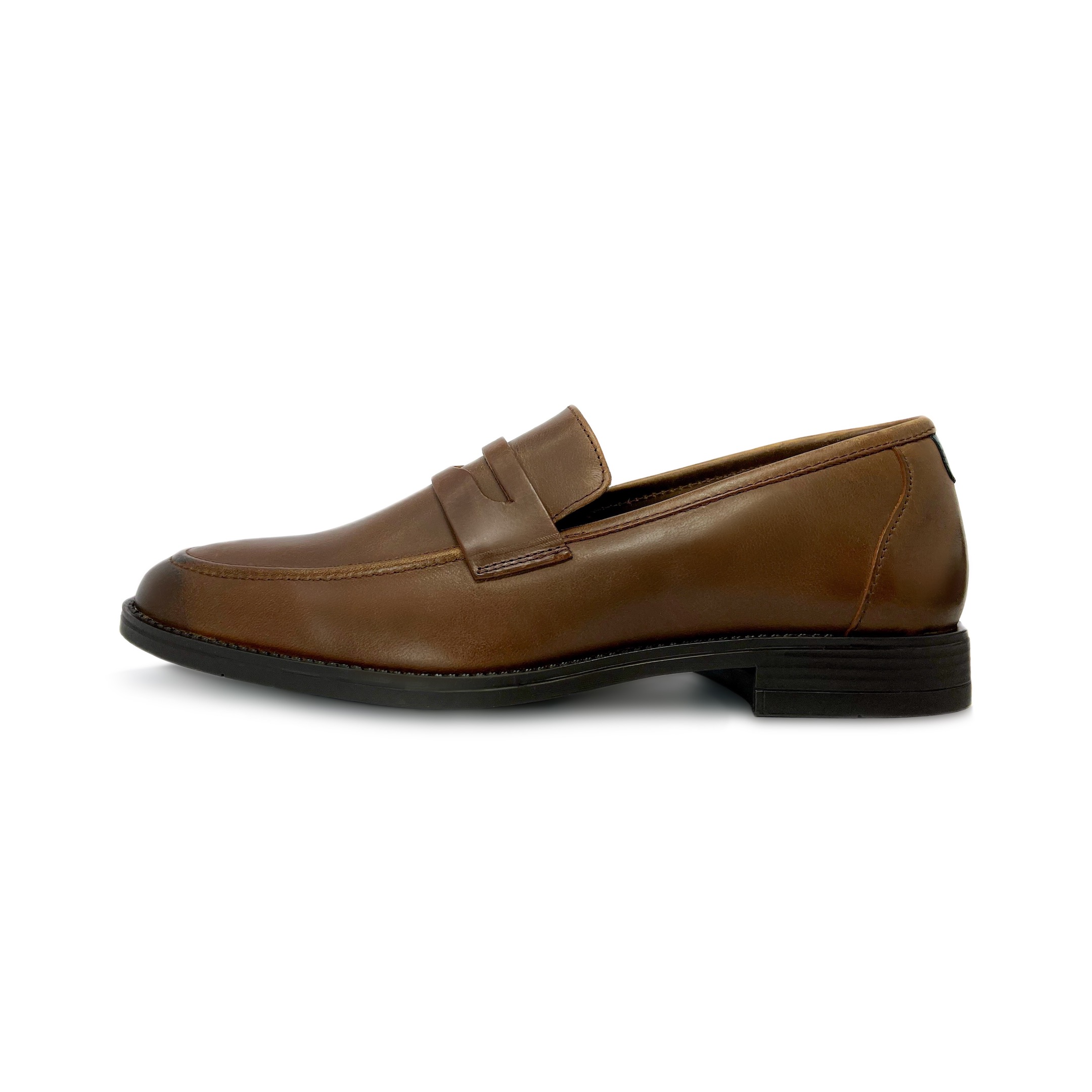 Mocasín Penny Loafer Dasalo En Piel Vacuno Café Para Hombre
