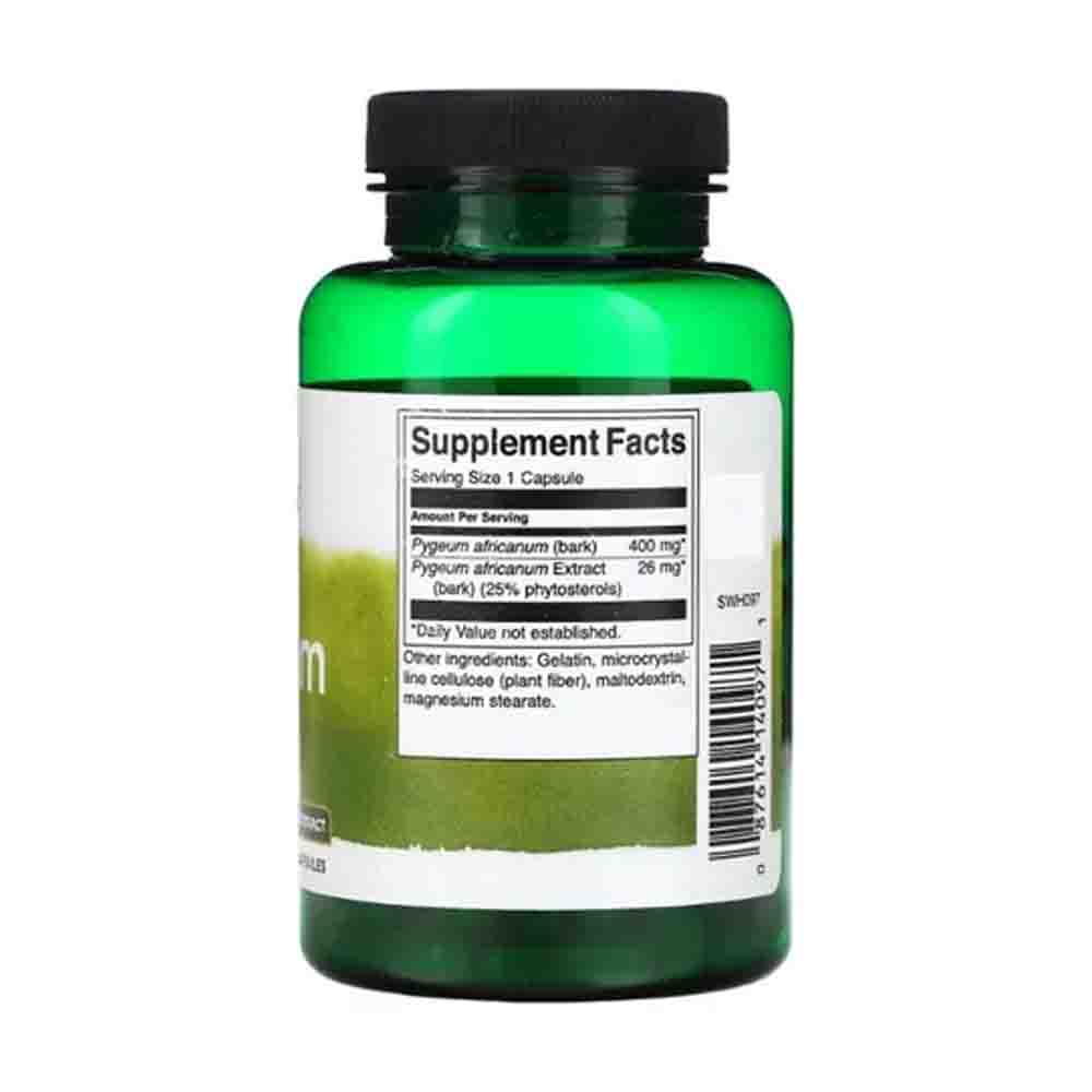 Pygeum 500mg Swanson 120 capsulas Ciruelo Africano Ayuda a la Prostata