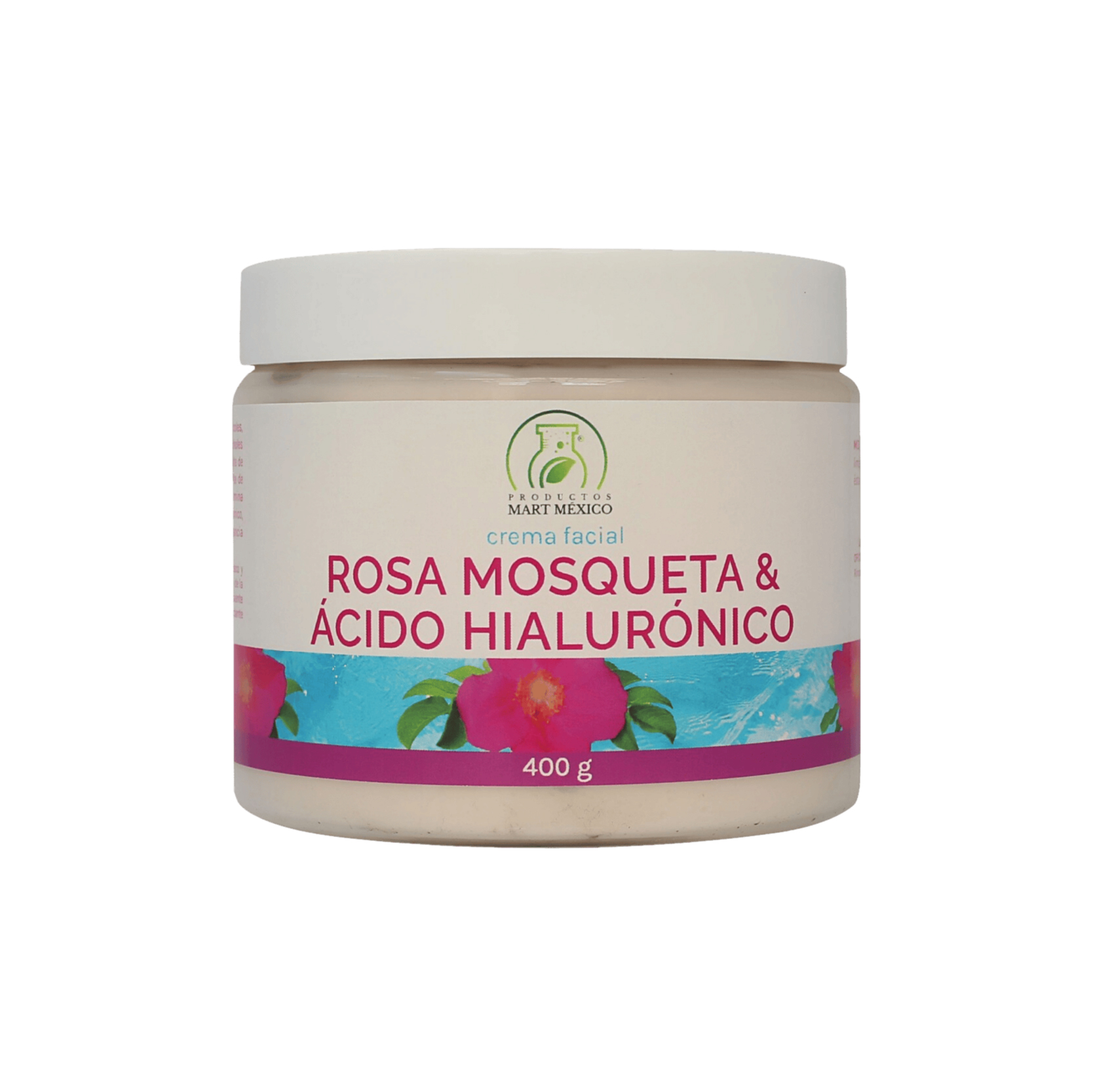 Crema Facial & Corporal De Rosa Mosqueta Con Ácido Hialurónico Piel Sana 400gr
