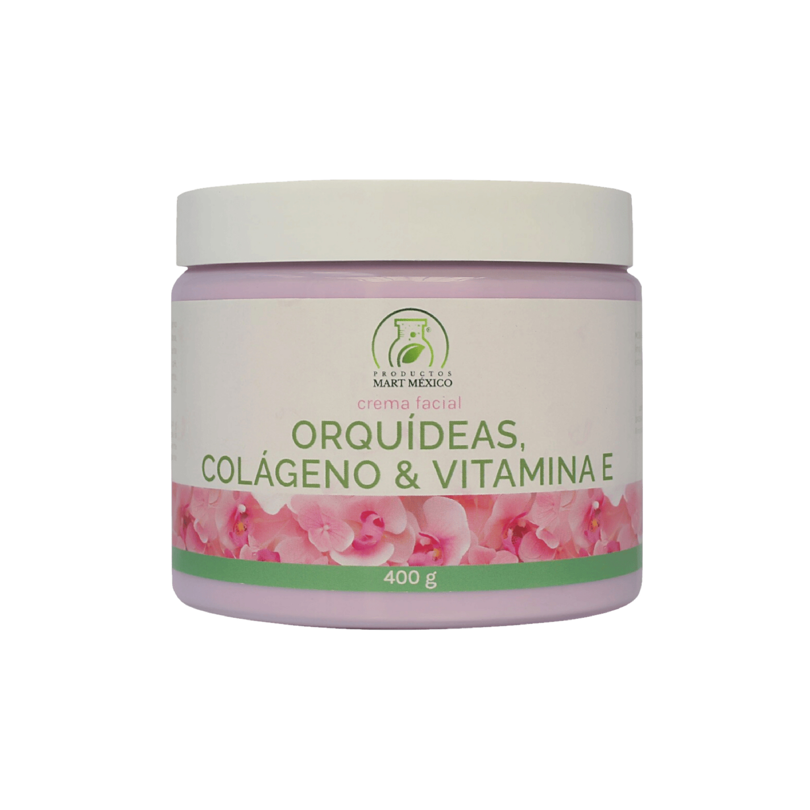 Crema Corporal De Orquídeas, Colágeno y Vitamina E Piel Tersa 400gr