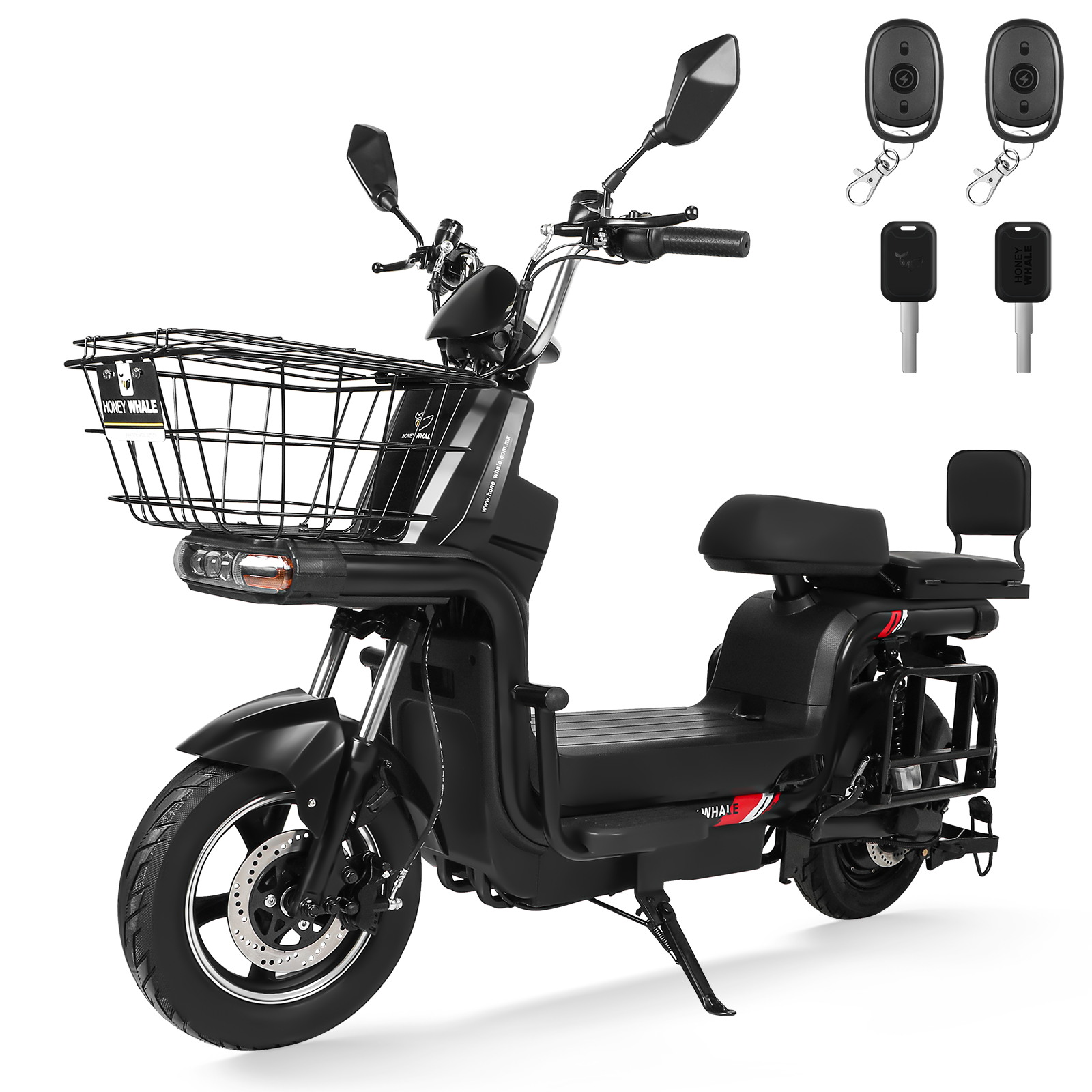 Motobici Eléctrica Honey Whale U7S Negro.