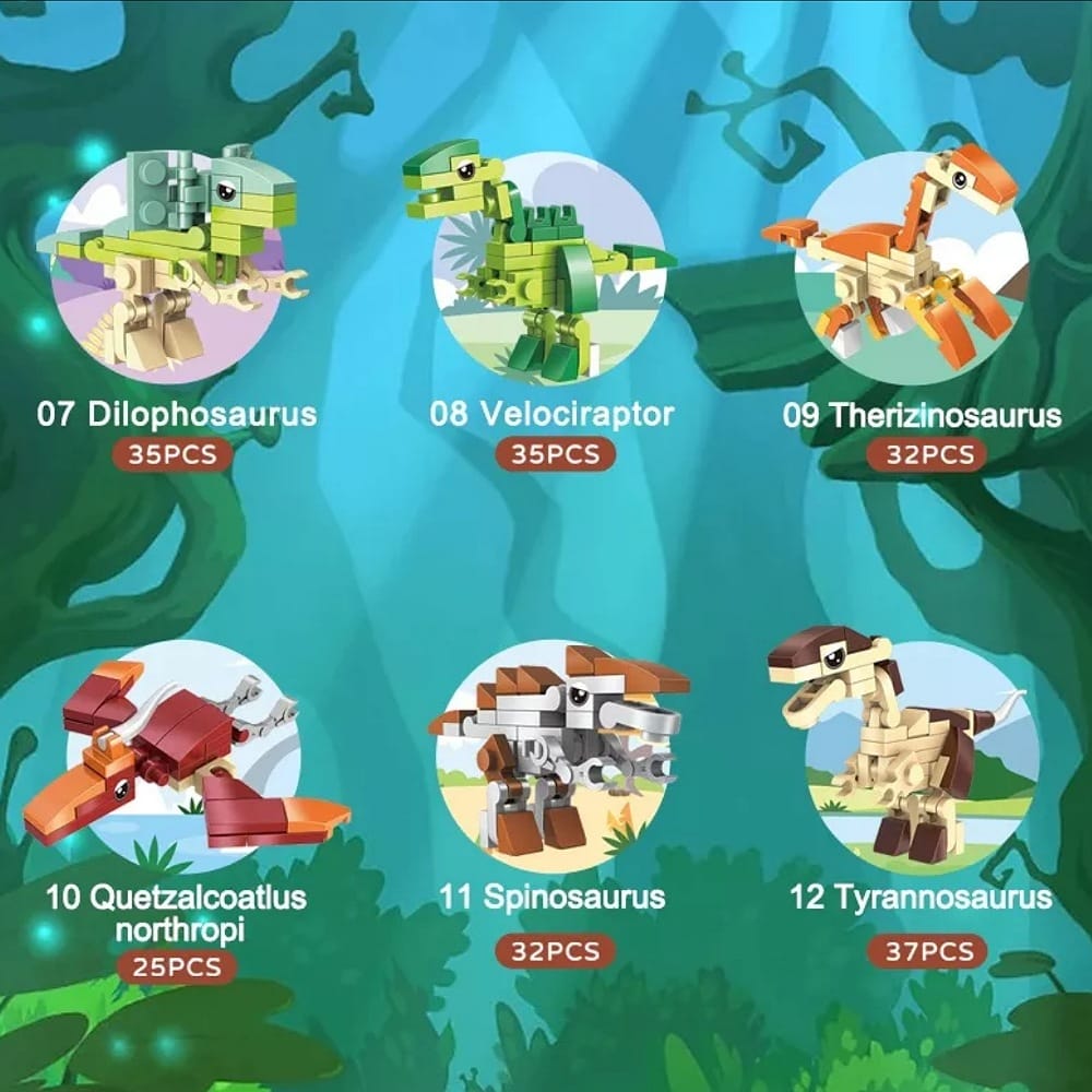 Puzzle 3d Juguetes De Dinosaurios 12 En 1 Juguetes Bloques