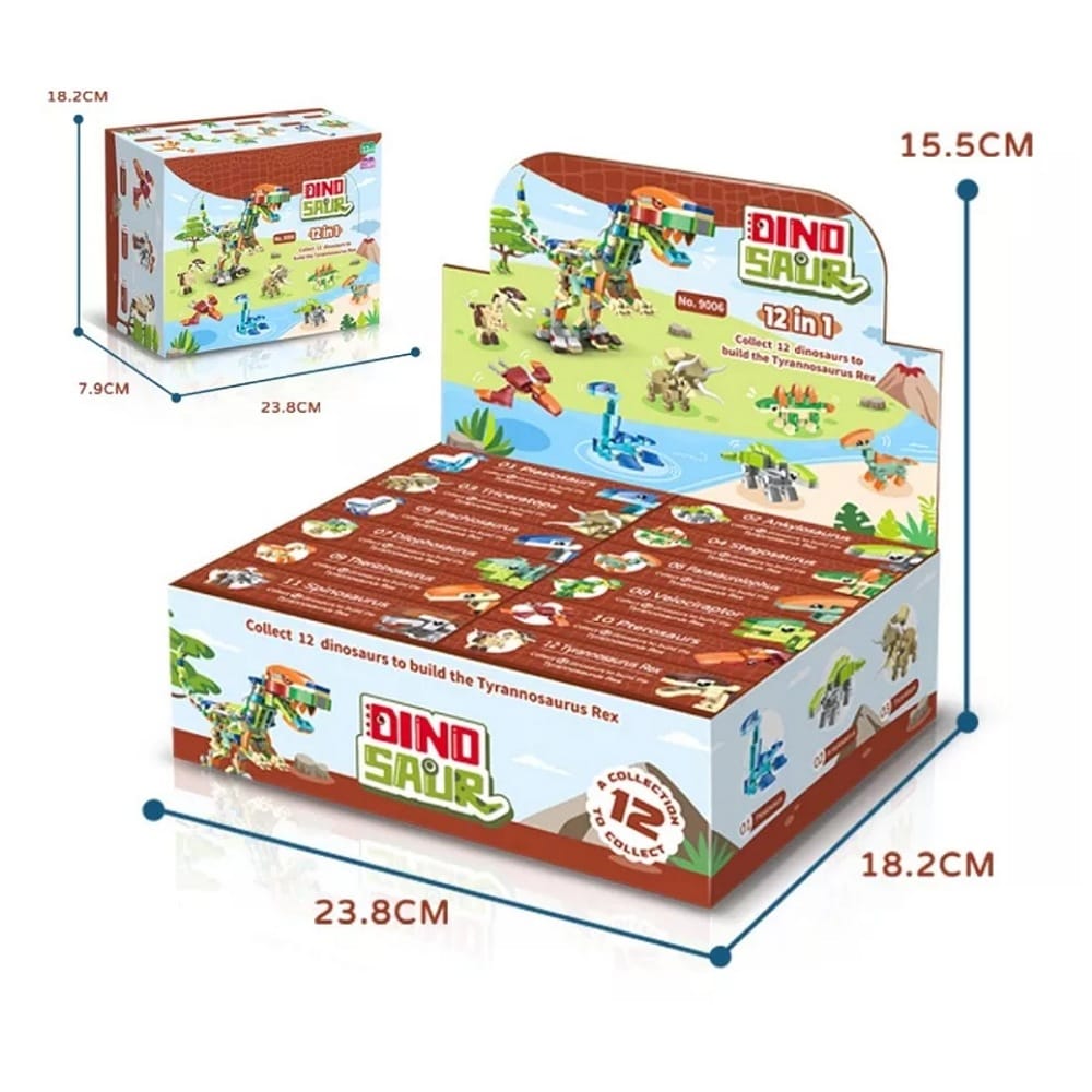 Puzzle 3d Juguetes De Dinosaurios 12 En 1 Juguetes Bloques
