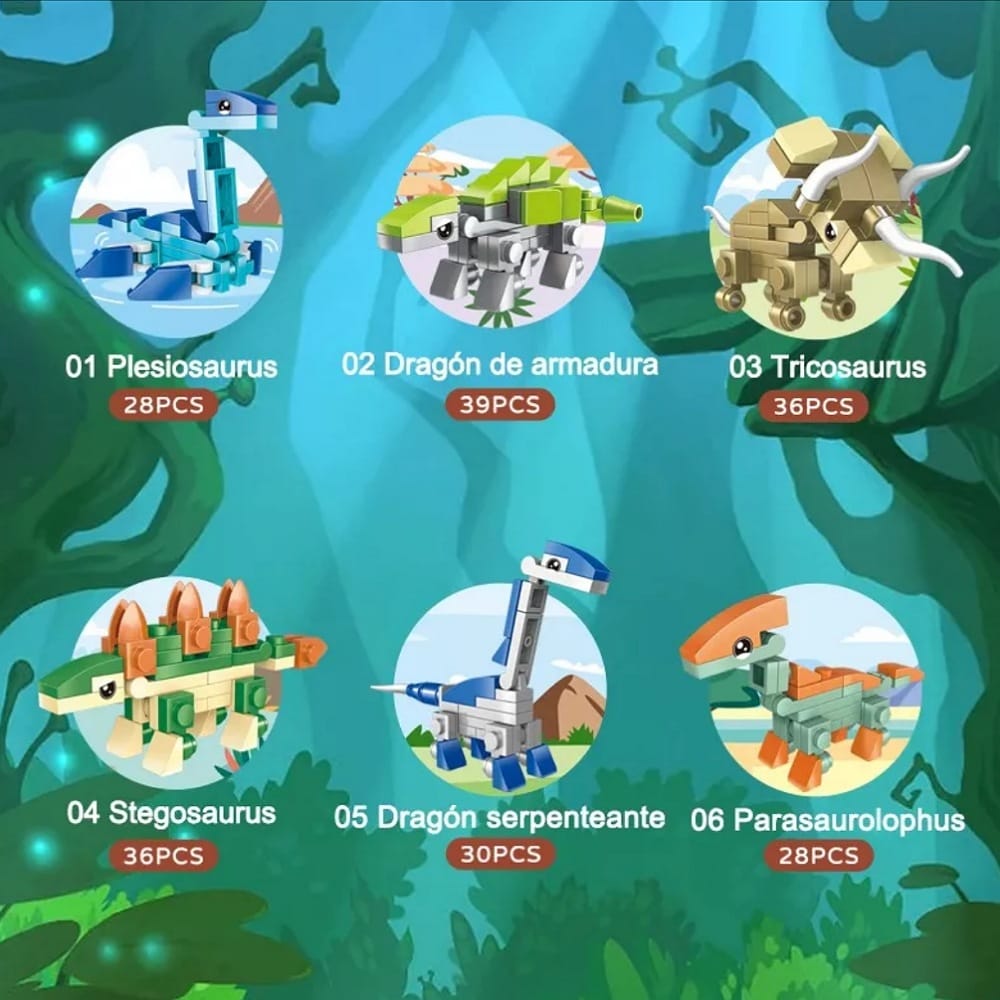 Puzzle 3d Juguetes De Dinosaurios 12 En 1 Juguetes Bloques