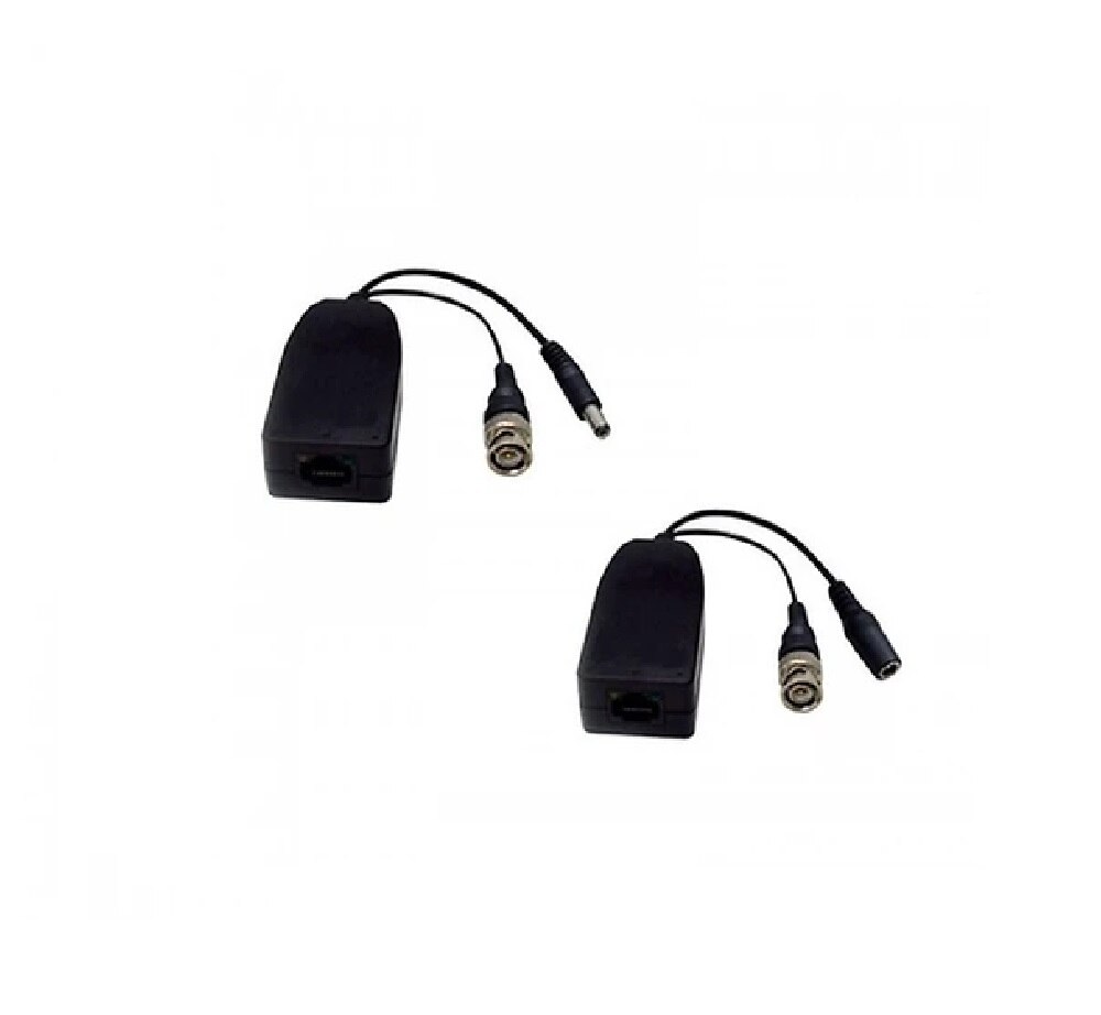 Kit de Transceptores Pasivos 4 en 1 Utepo BNC-M/RJ-45, Negro