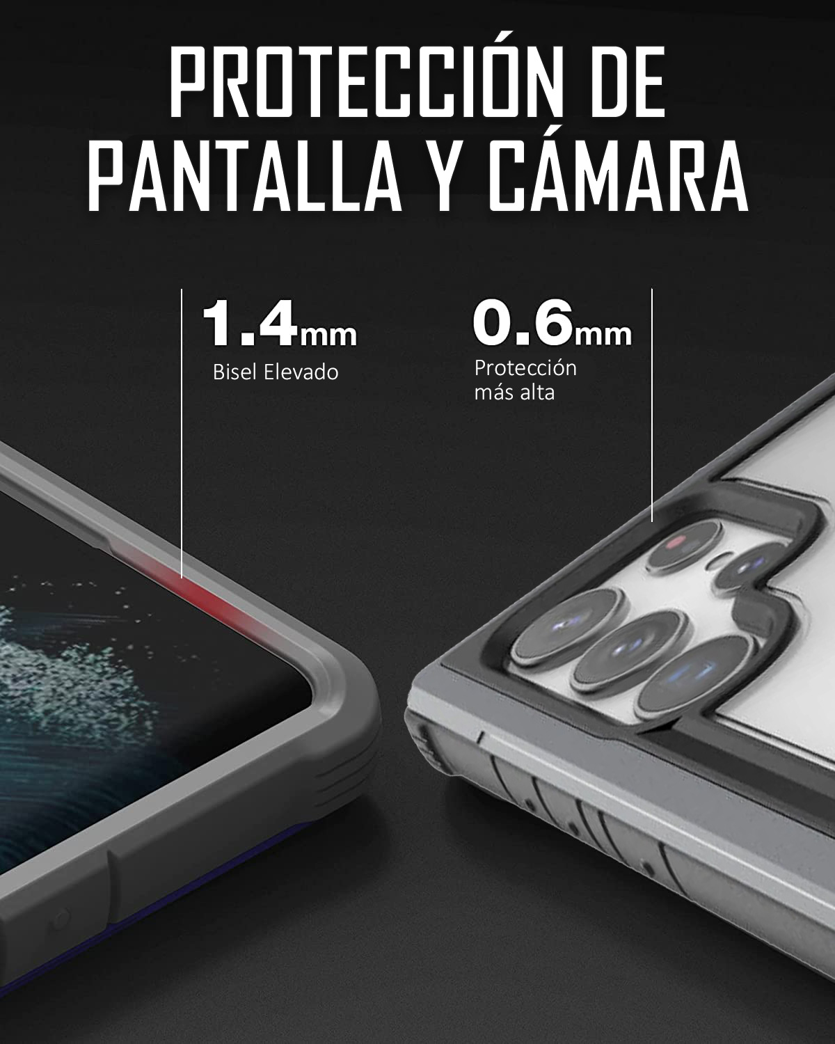Funda Uso Rudo con Marco Aluminio Raptic Shield para Samsung Galaxy S22 Ultra