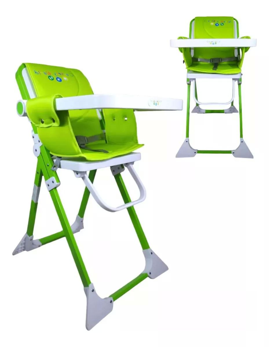 Silla Alta Periquera Para Bebé Plegable Confety Sun - Verde