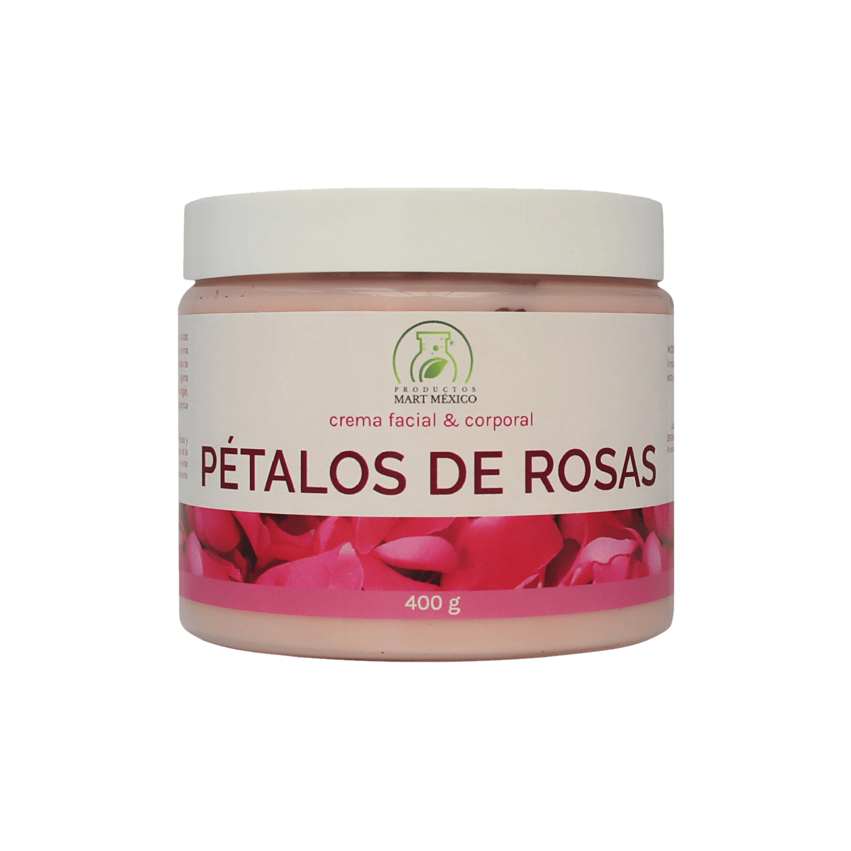 Crema Facial & Corporal De Pétalos De Rosas Piel Suave 400gr