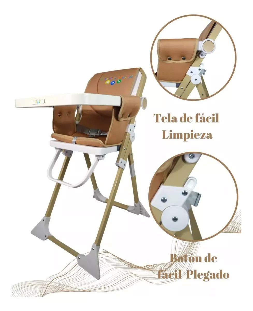 Silla Alta Periquera Para Bebé Plegable Confety Sun - Khaki