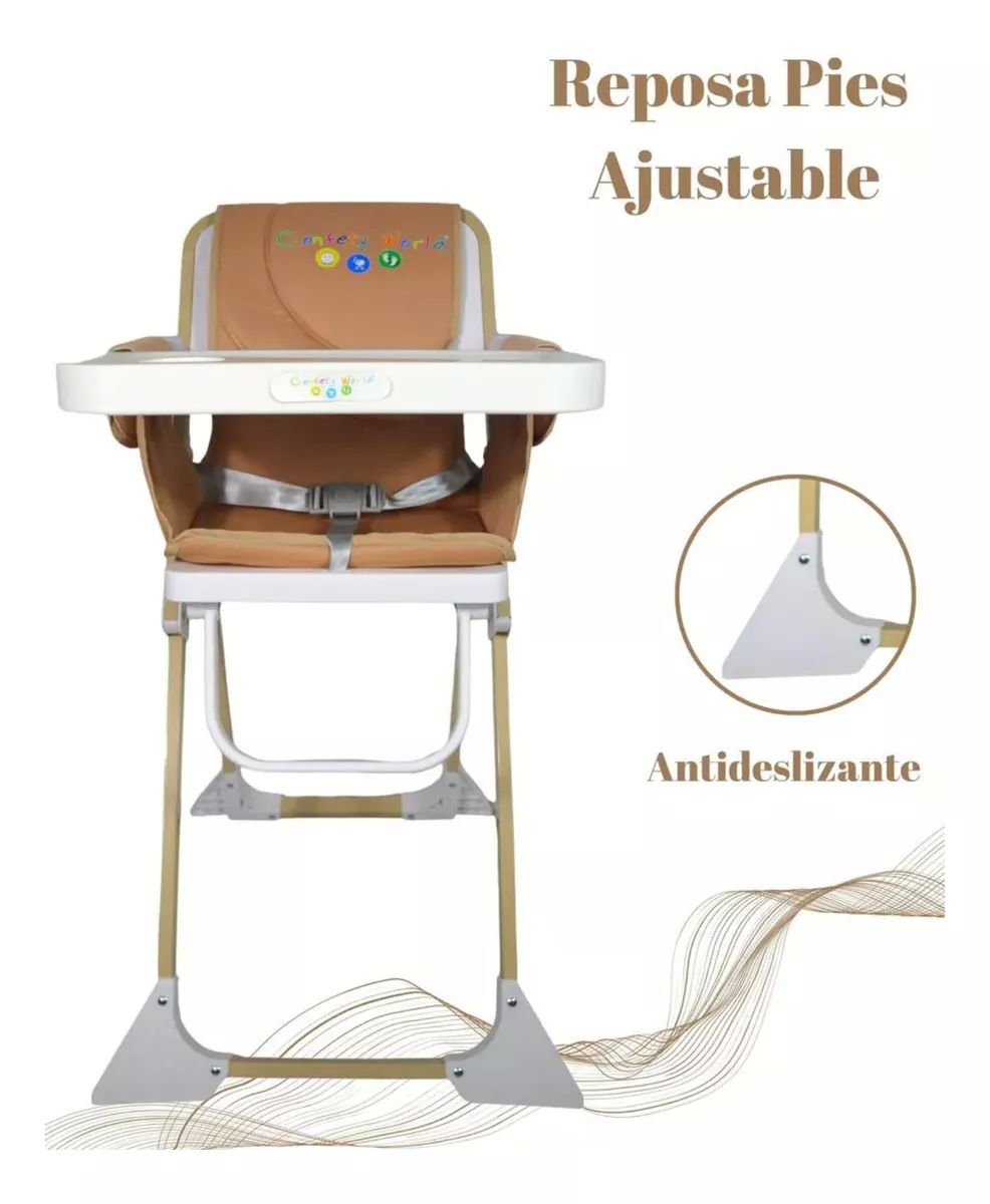 Silla Alta Periquera Para Bebé Plegable Confety Sun - Khaki