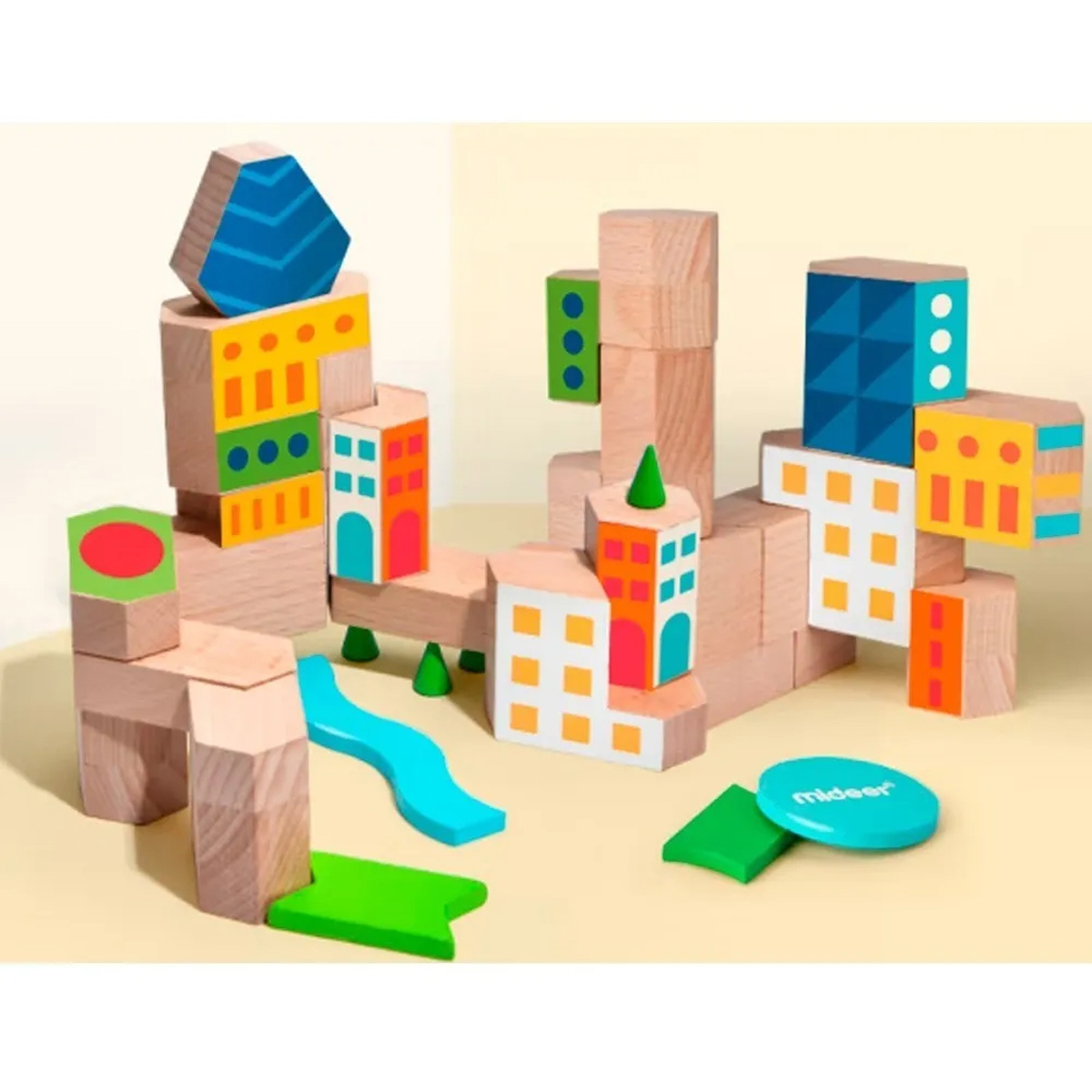 Juguete Infantil Bloques de Madera Ciudad.