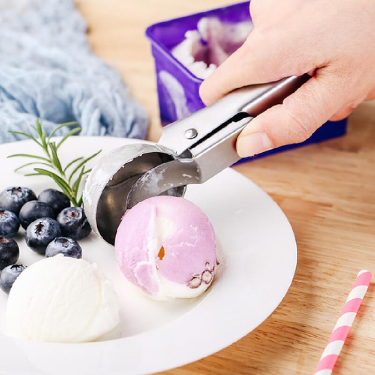 Saca Bolas Para Helado 3pz plata