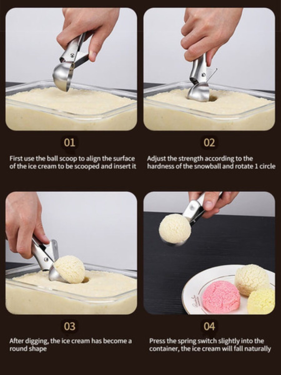 Saca Bolas Para Helado 3pz plata