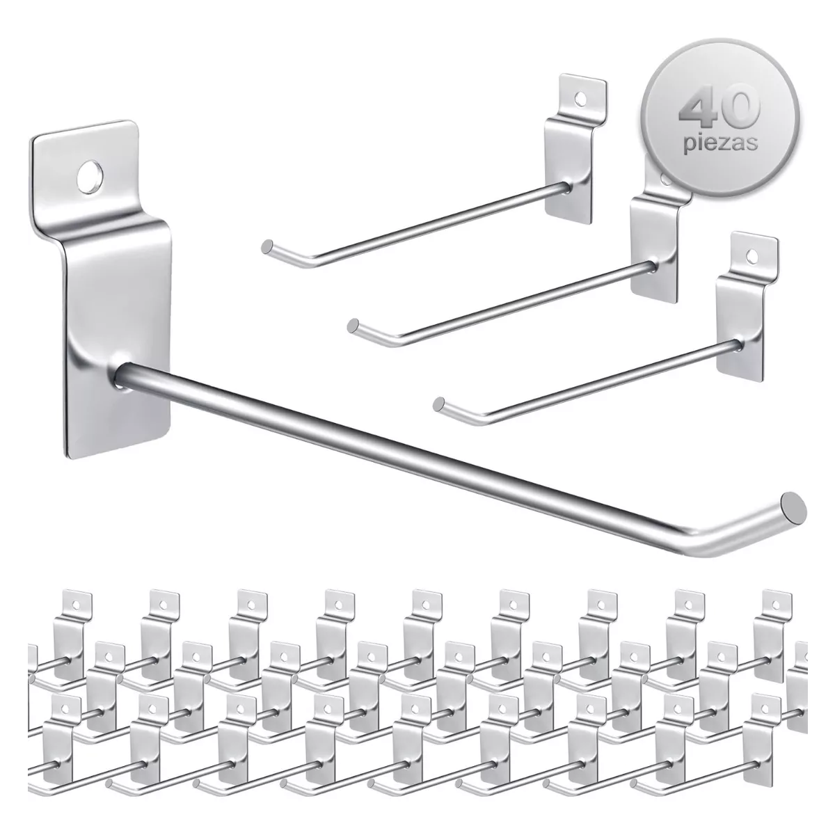 Gancho Blister Panel Ranurado Exhibipanel 15cm 40Pzas