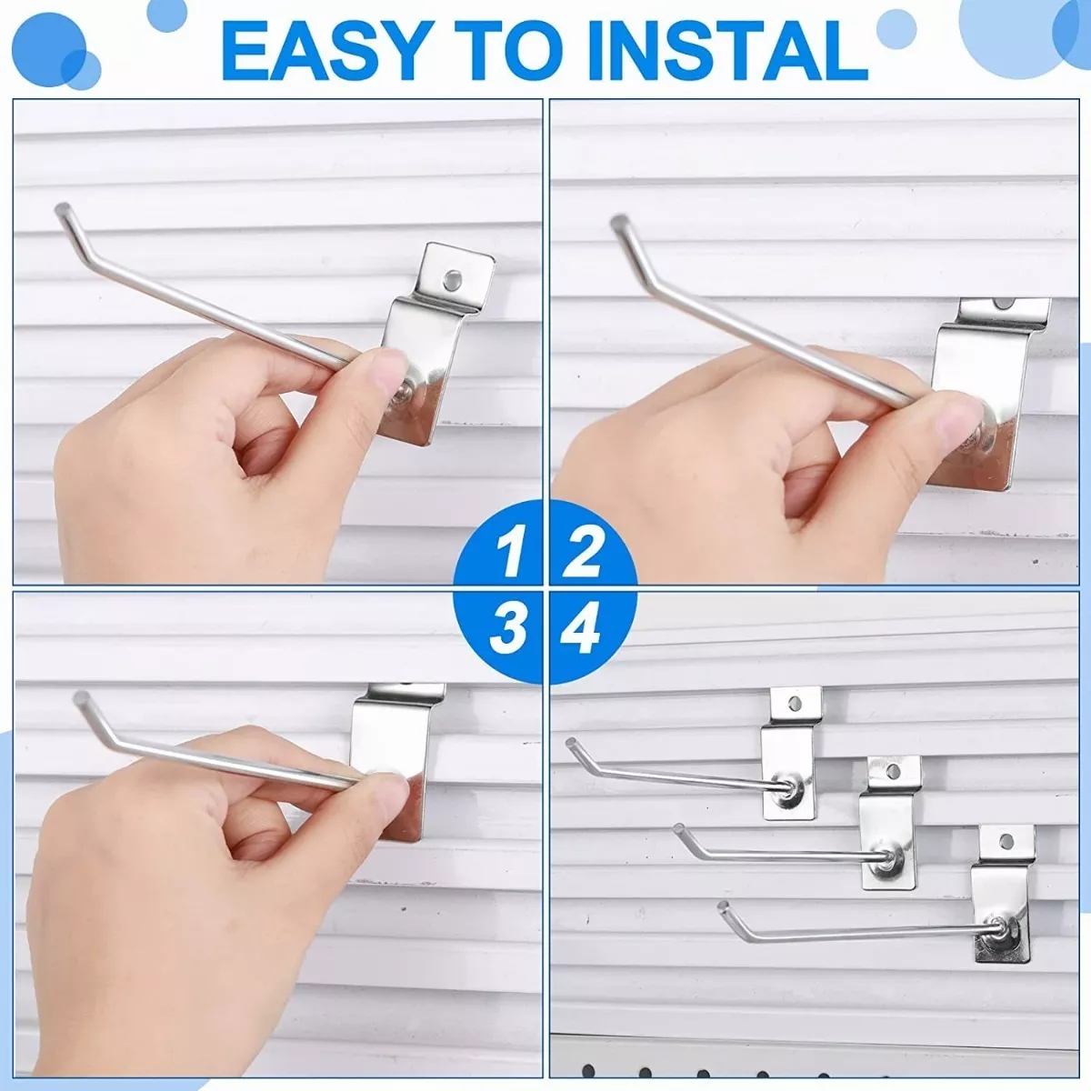 Gancho Blister Panel Ranurado Exhibipanel 15cm 40Pzas