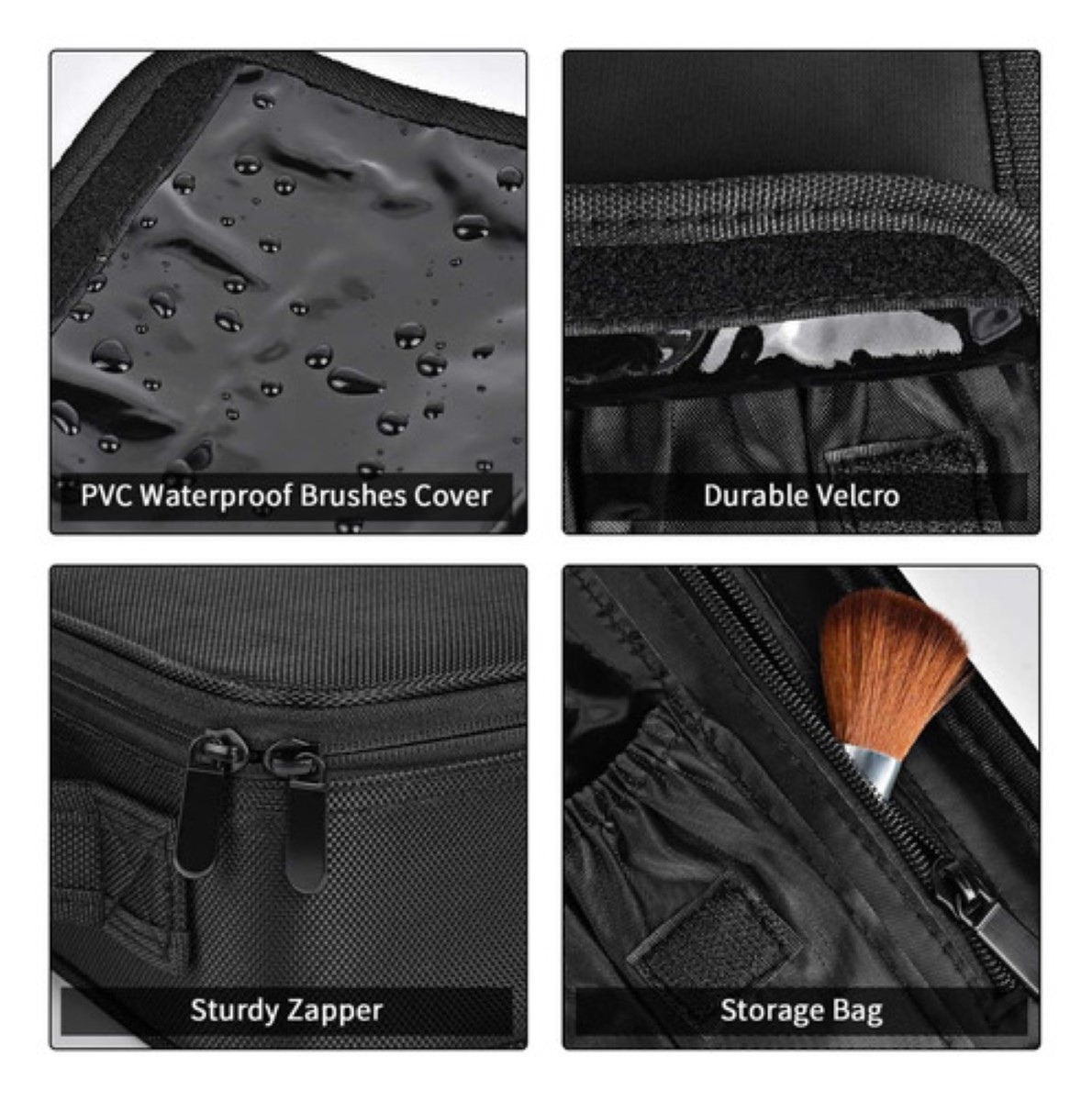 Estuche Organizador De Maquillaje De Viaje Para Cosméticos Negro