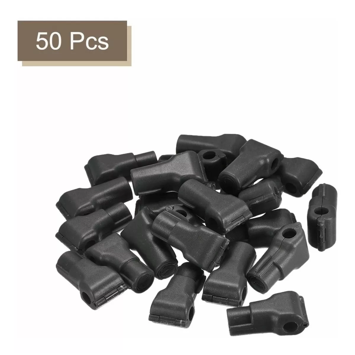 Kit 50 Pcs Candados Ganchos Exhibidor Negro Y 1 Llave Magnética