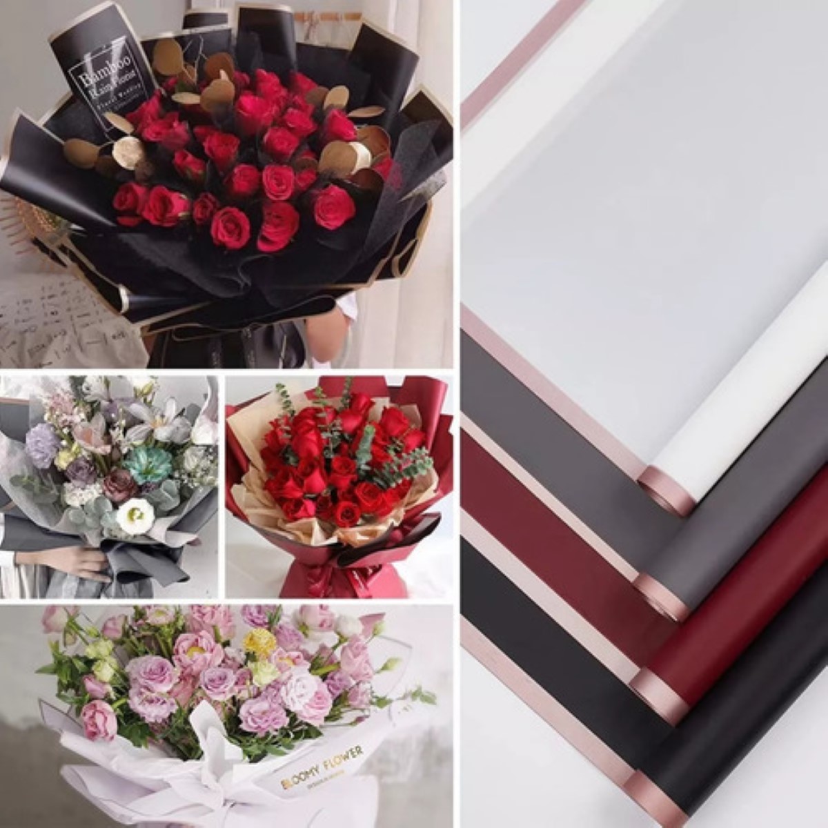 80 Pliegos Papel Celofan Coreano, Ramos, Arreglos Flores