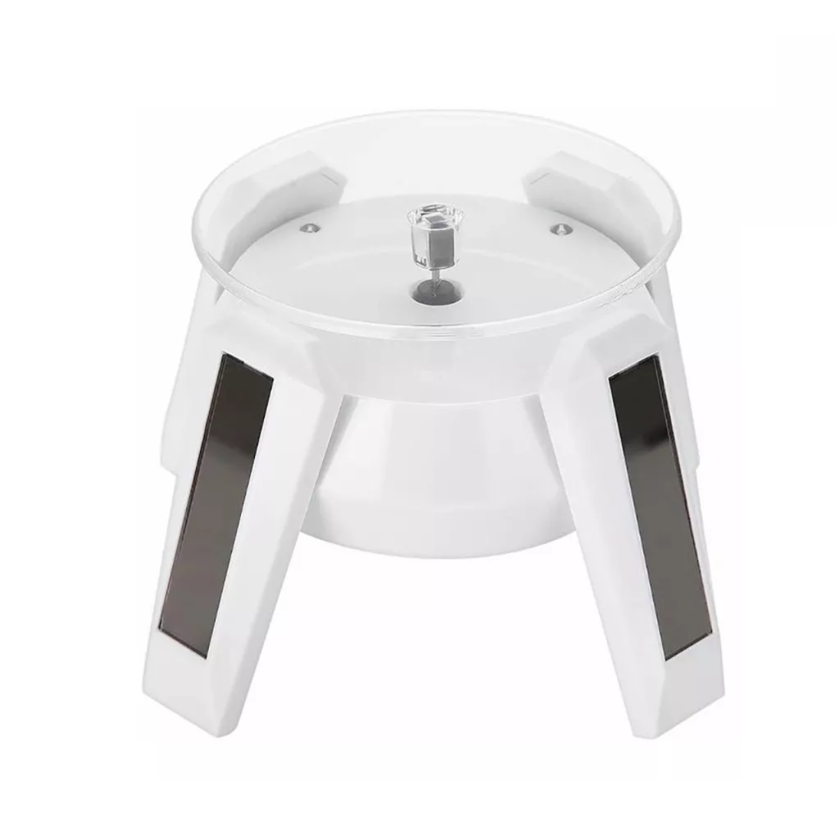 Exhibidor Solar Base Giratoria Eléctrica Joyeria Luz Blanca Nego