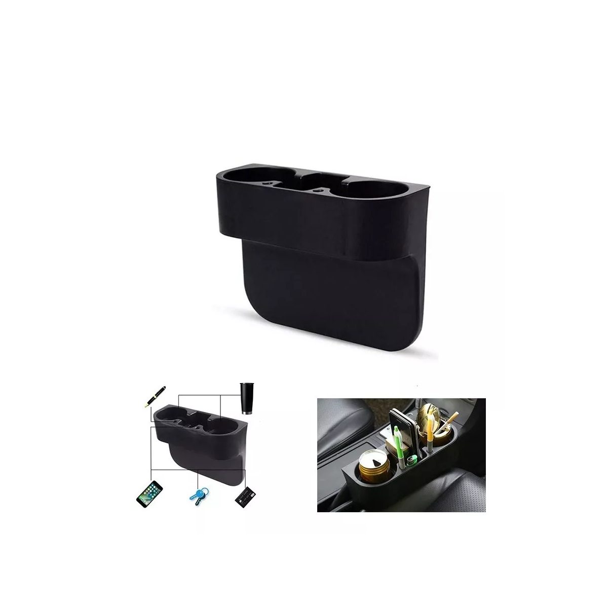 Porta Vasos Chelas Michela Organizador Universal Auto 3 En 1