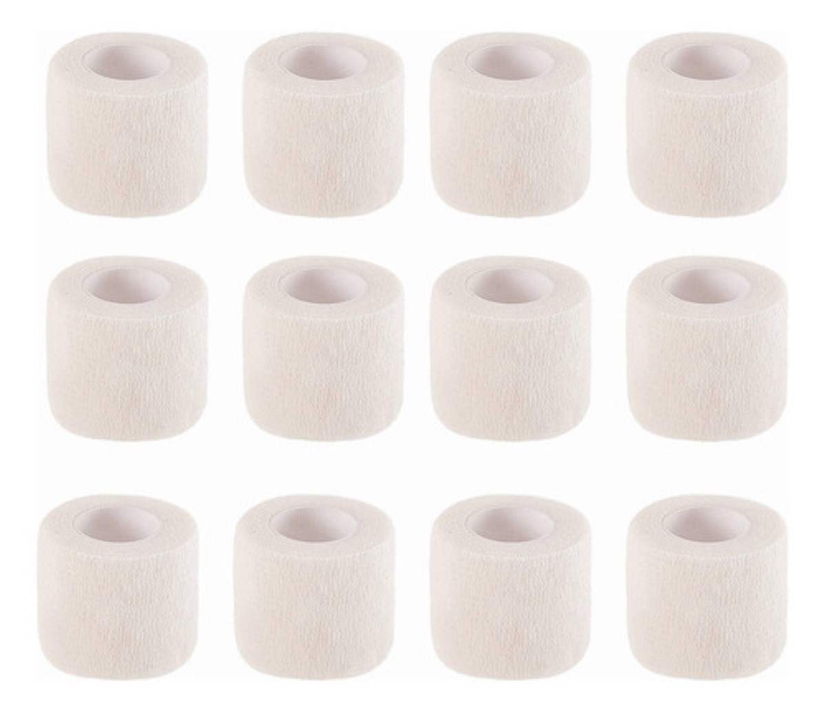 Venda Elástica Cohesiva Autoadherible De 5 Mx4.5 Cm, 12 Pzs bLANCO
