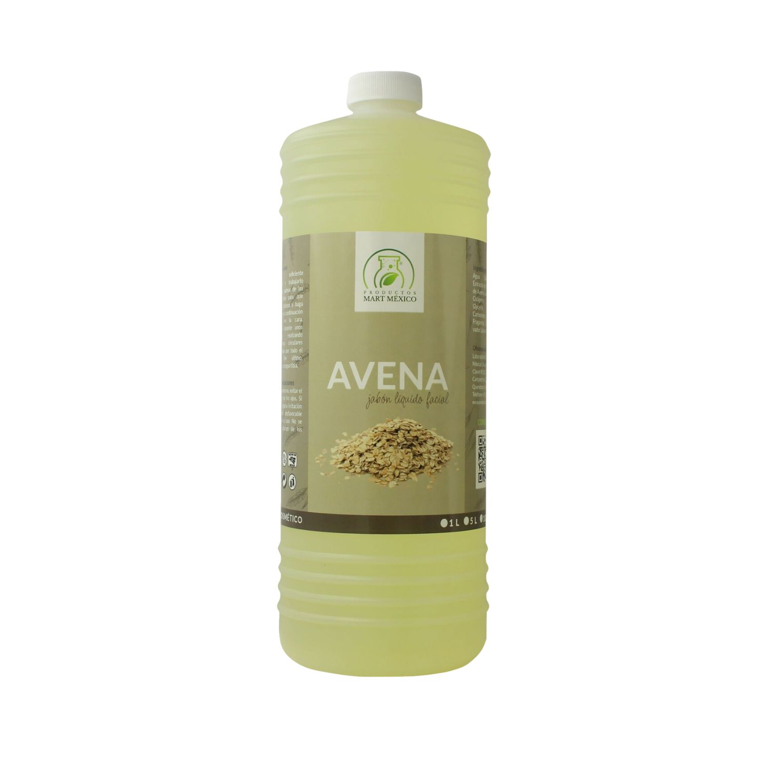Jabón Líquido Facial De Avena Piel Luminosa 1 litro