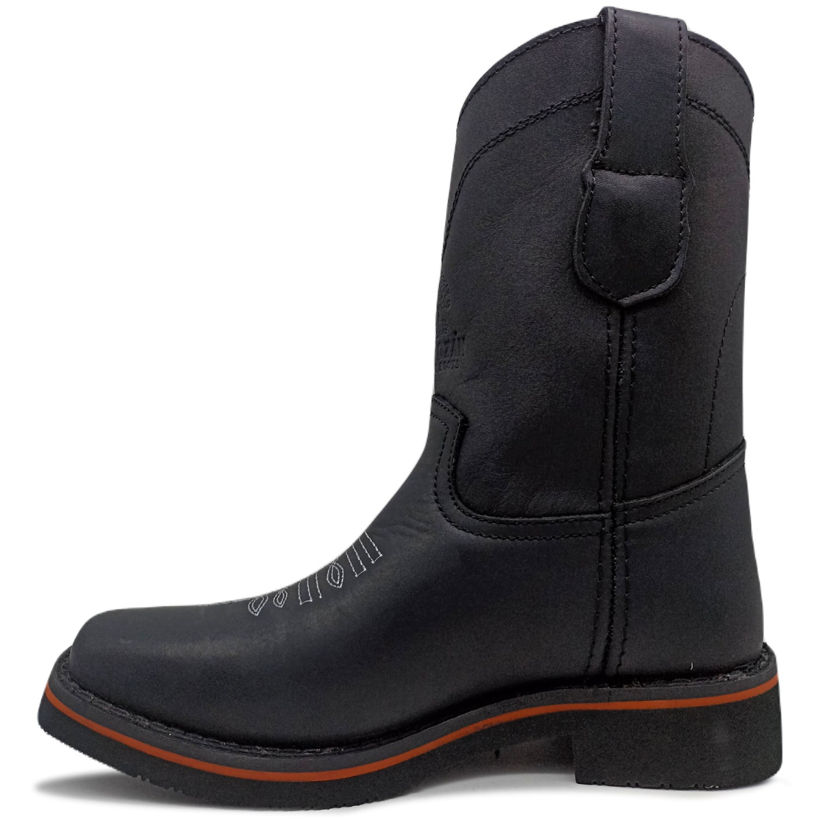 Bota de Piel Cosida y Bordada de estilo Charro o Vaquero apta para Trabajo 960