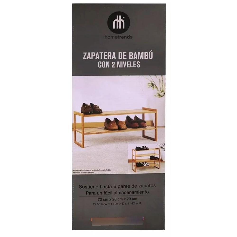 Zapatera de bambú 6 pares / 2 niveles