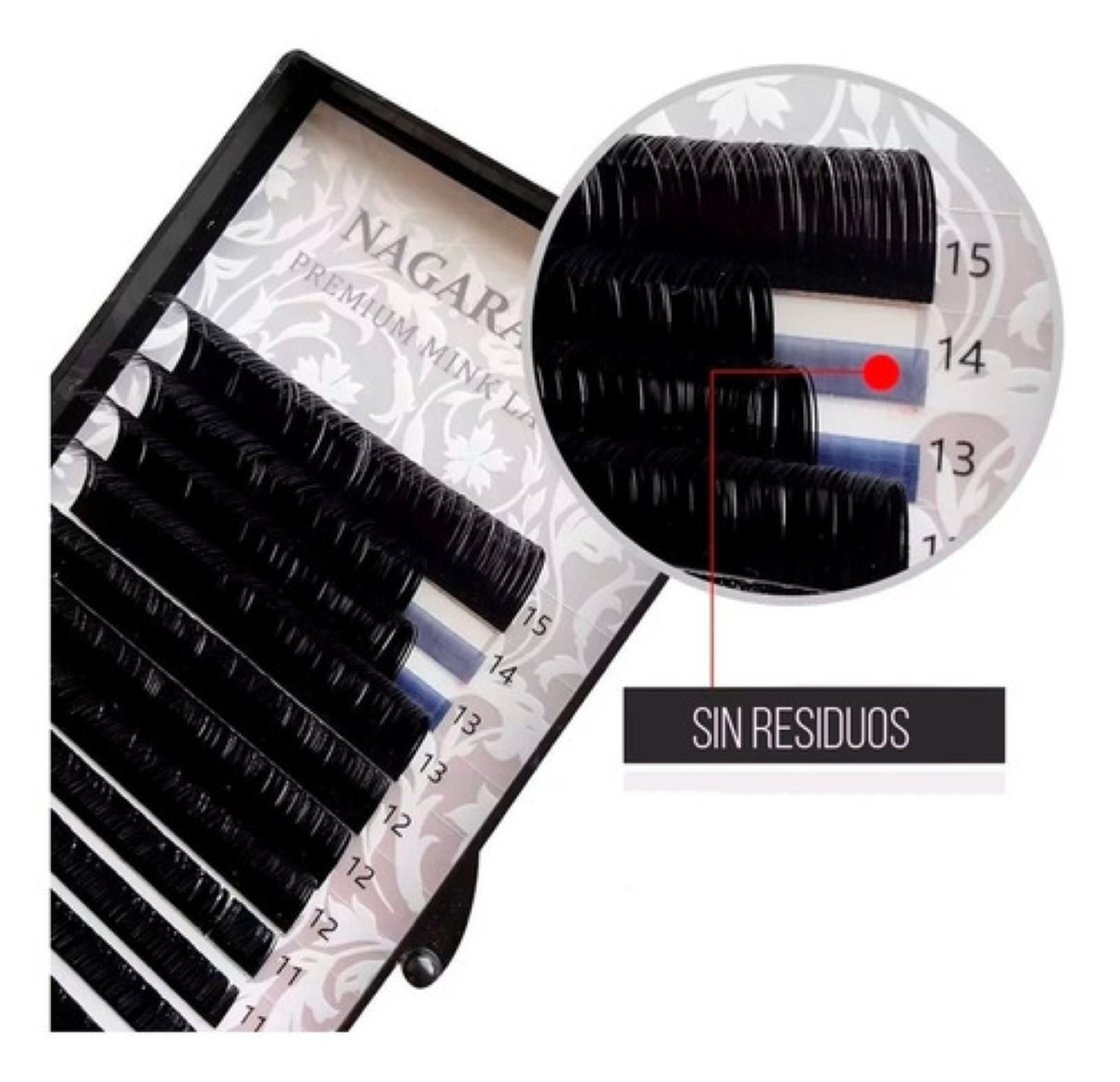 Blister Extensiones Pestañas Mink Mixto 1 X 1 0.25 D