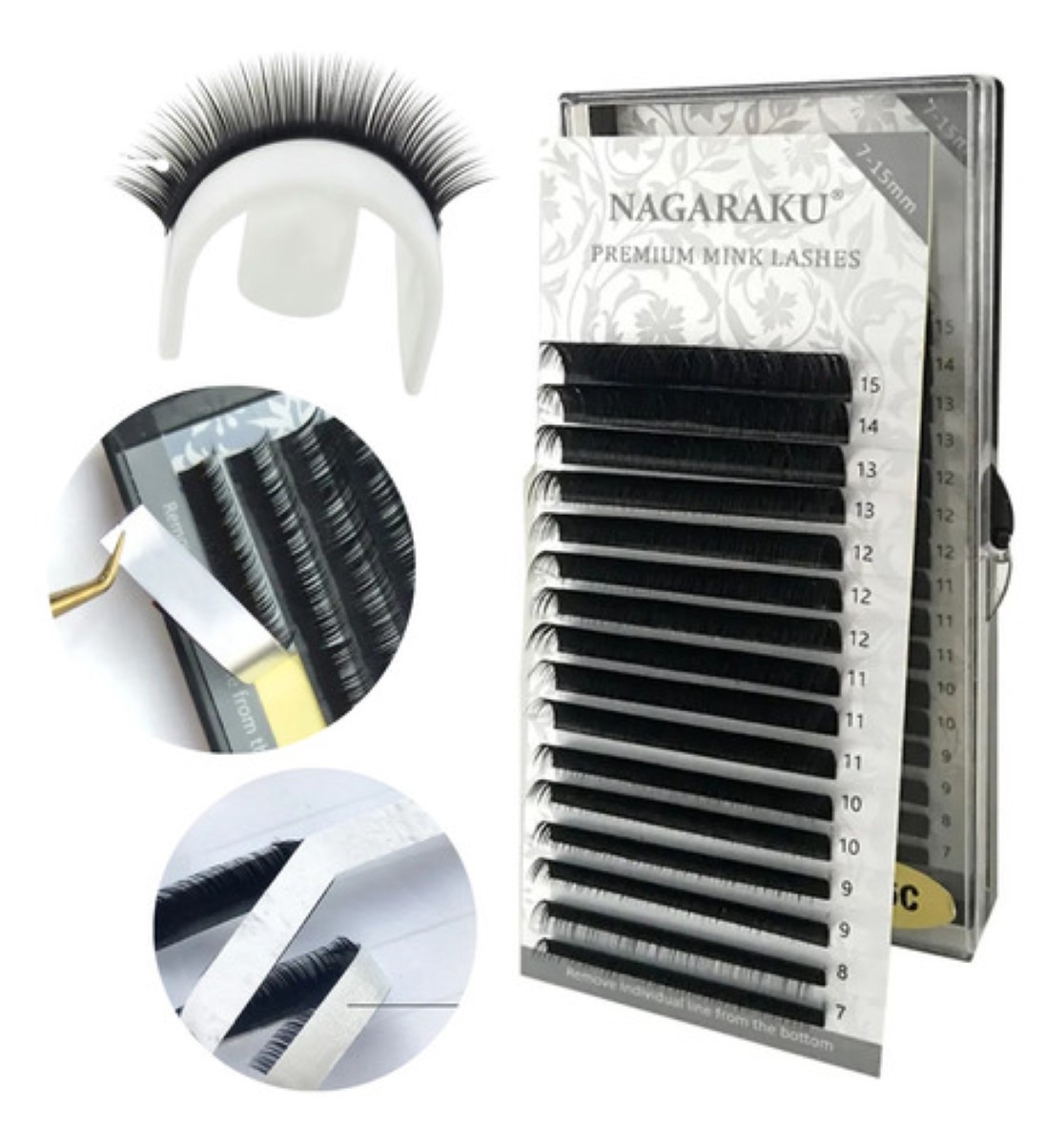 Blister Extensiones Pestañas Mink Mixto 1 X 1 0.25 D