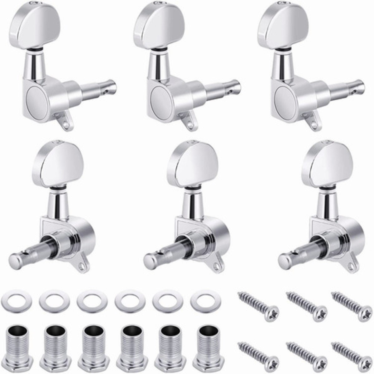 6 Clavijas De Afinación Para Guitarra Eléctrica O Acústica plata