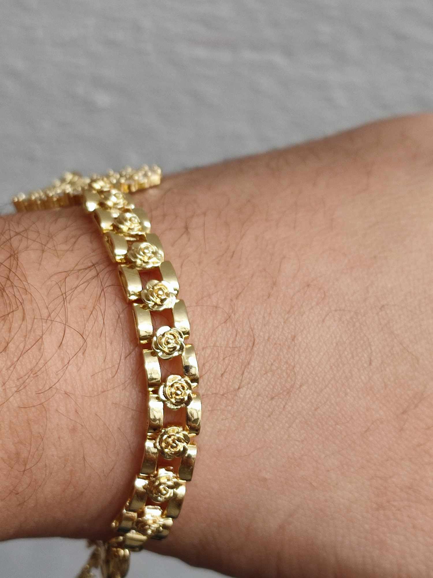 Pulsera Oro Laminado 18k,brazalete Virgen De Guadalupe,cadena dorada