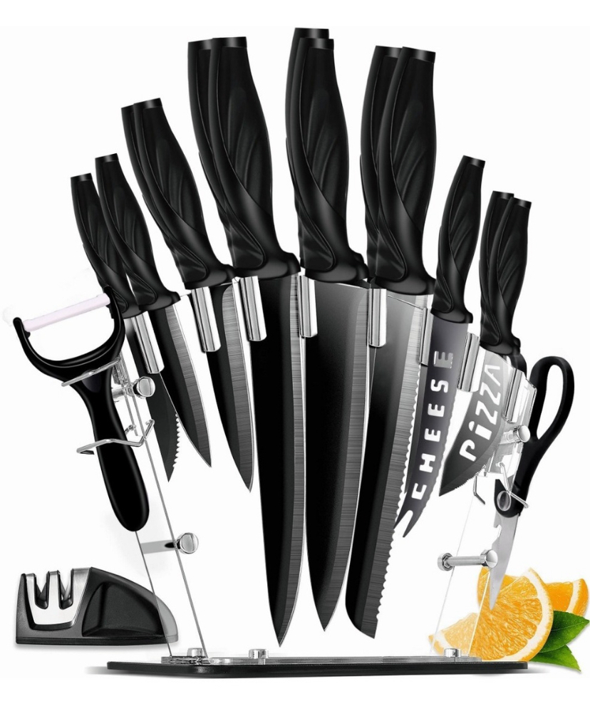 Juego de Cuchillos de Cocina Multifuncional de 17 Piezas.