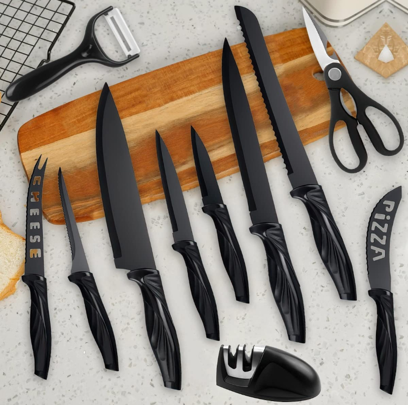 Juego de Cuchillos de Cocina Multifuncional de 17 Piezas.